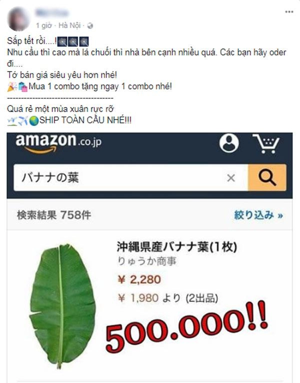 Ở việt nam thì rẻ như cho sang nhật lá chuối có giá 500 nghìn đồnglá