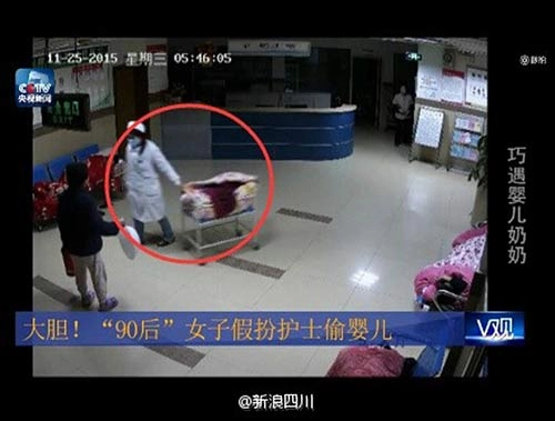 Rùng mình cảnh giả y tá bắt cóc trẻ sơ sinh ngay trong viện