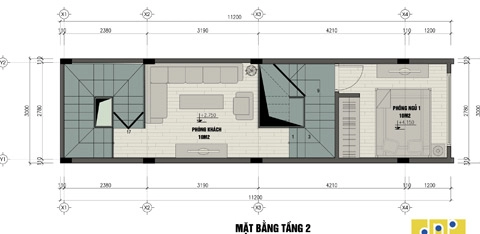 Xây nhà 3 tầng 3 phòng ngủ trên đất 30 m2