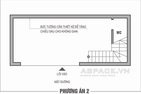 Xử lý mặt tiền theo hình dạng hẹp dài