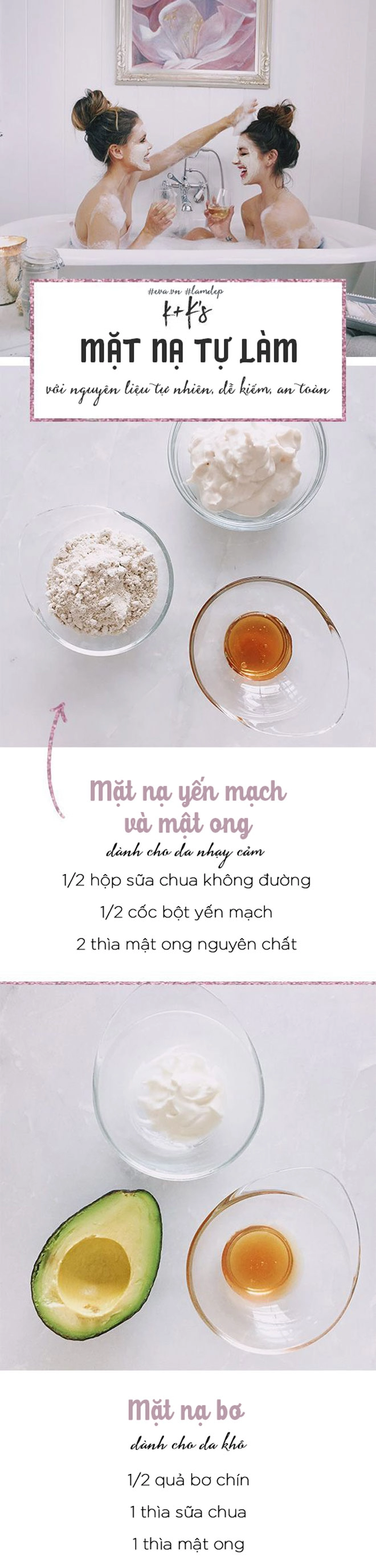 Tất tần tật công thức dưỡng da dành cho cô nàng nghiện bồn tắm