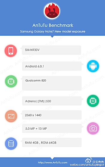 Galaxy note 7 sẽ chạy android 70 chip tám nhân