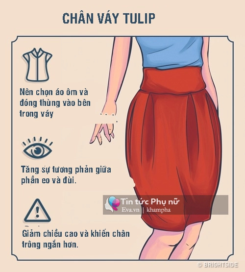 Mông lép bụng mỡ khỏi phải lo với các kế sách chọn chân váy