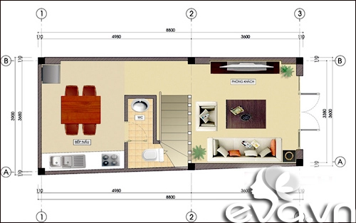 40m2 nhà lô phố hút hồn nhờ 2 tỷ đồng