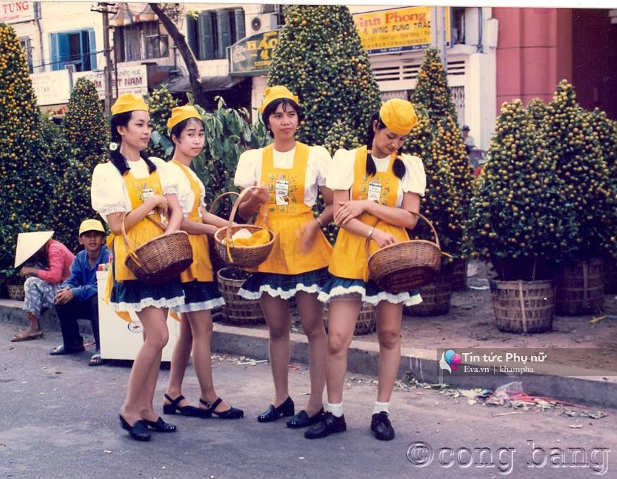Ảnh hiếm thiếu nữ sài gòn áo dài e ấp trên đường nguyễn huệ 20 năm trước