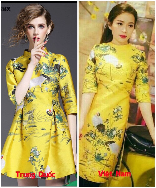 Áo dài cách tân tết đinh dậu lại bị bóc mẽ là sao chép quá đà từ xường xám