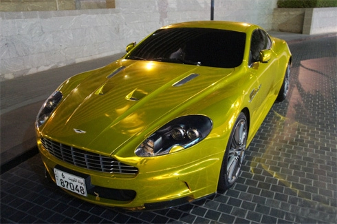  aston martin dbs mạ crôm vàng 