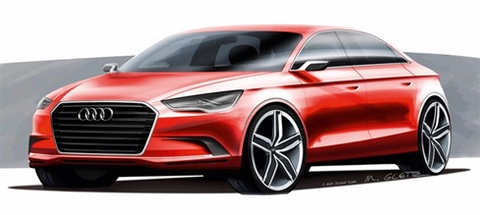  audi tiết lộ a3 sedan concept 