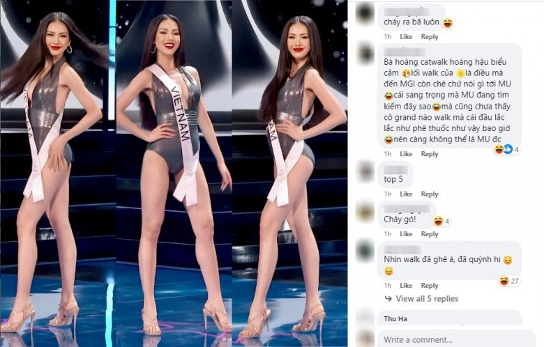 Bán kết miss universe 2023 bùi quỳnh hoa sai lầm khi catwalk diện thiết kế xin vía từ hhen niê