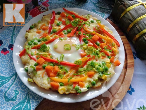 Bánh chưng thừa sau tết làm pizza siêu ngon