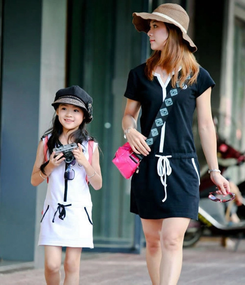 Bí quyết may váy đôi đẹp cho mẹ và bé