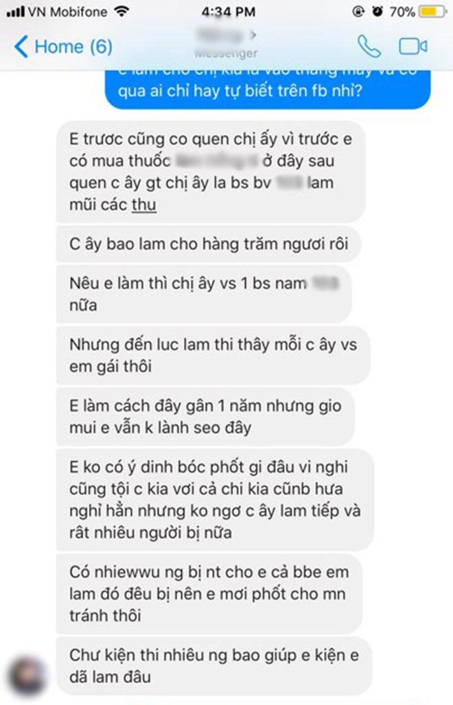 Bỏ 25 triệu làm mũi và bị hỏng cô gái phải chịu 9 lần khâu lại không thuốc tê