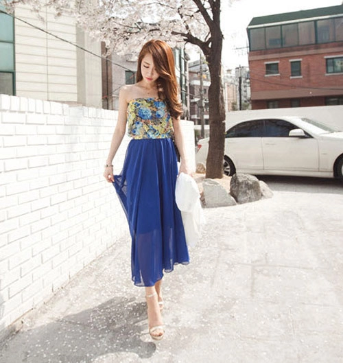 Cách mix đồ đẹp với váy maxi