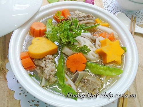 Canh sườn hầm rau củ bổ dưỡng