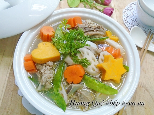 Canh sườn hầm rau củ bổ dưỡng