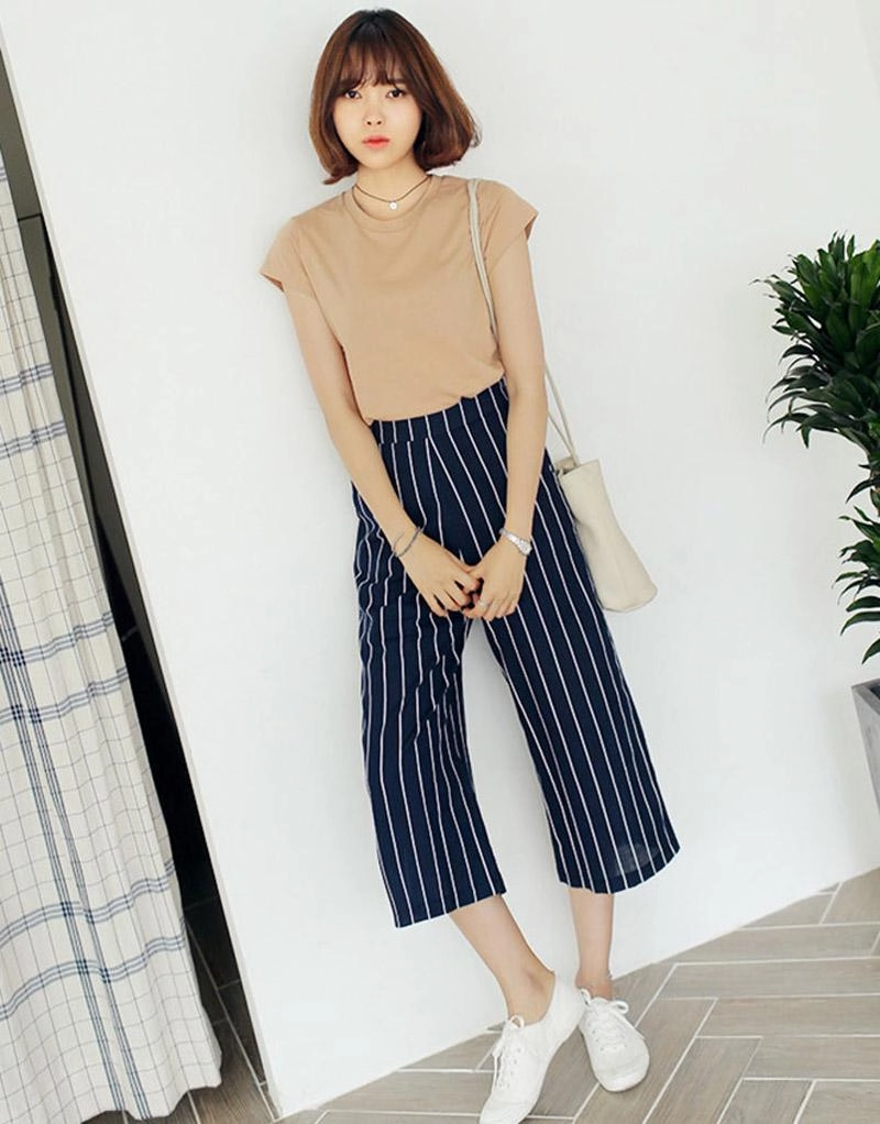 Cất legging và quần jeans đi 2018 phải mặc quần culottes mới chuẩn