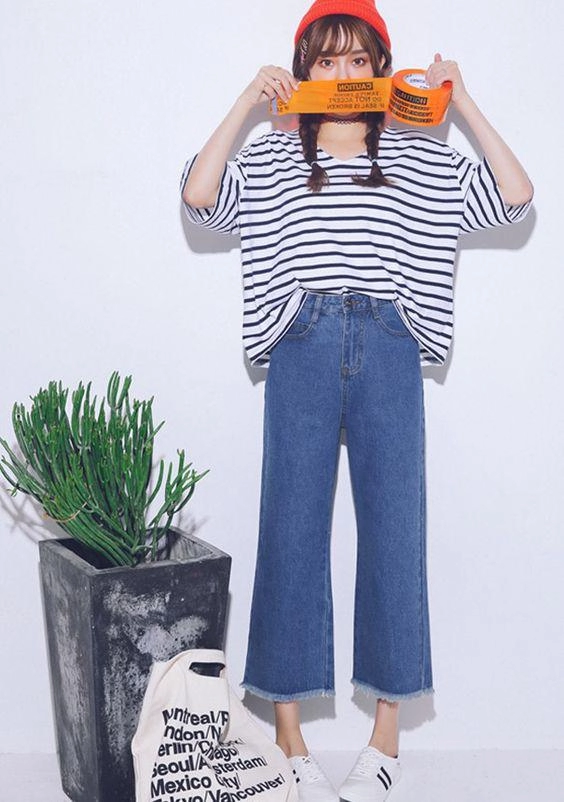 Cất legging và quần jeans đi 2018 phải mặc quần culottes mới chuẩn