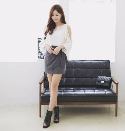 Chân váy sơ mi dịu dàng thu công sở