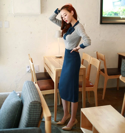 Chân váy sơ mi dịu dàng thu công sở