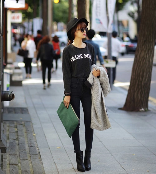 Chọn quần skinny khi không biết mặc gì