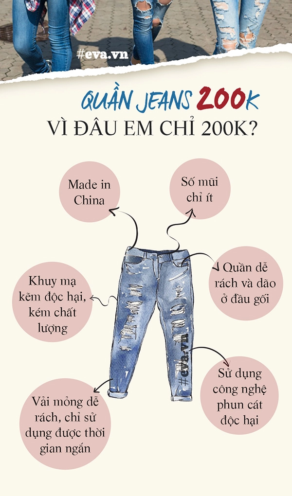 Cùng là quần jeans sao cái này chỉ có 200 ngàn còn cái kia lại đến 20 triệu