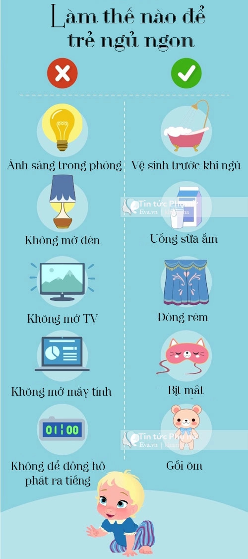 Đây là lí do quan trọng mẹ cần để trẻ ngủ trong bóng tối