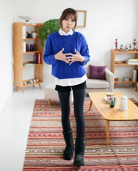 Điệu cùng áo sơ mi trắng mùa lạnh
