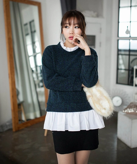 Điệu cùng áo sơ mi trắng mùa lạnh