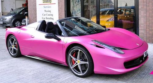  ferrari 458 spider màu hồng quyến rũ 