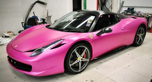  ferrari 458 spider màu hồng quyến rũ 