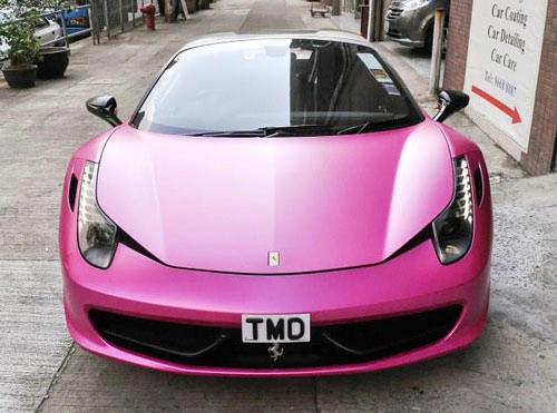  ferrari 458 spider màu hồng quyến rũ 