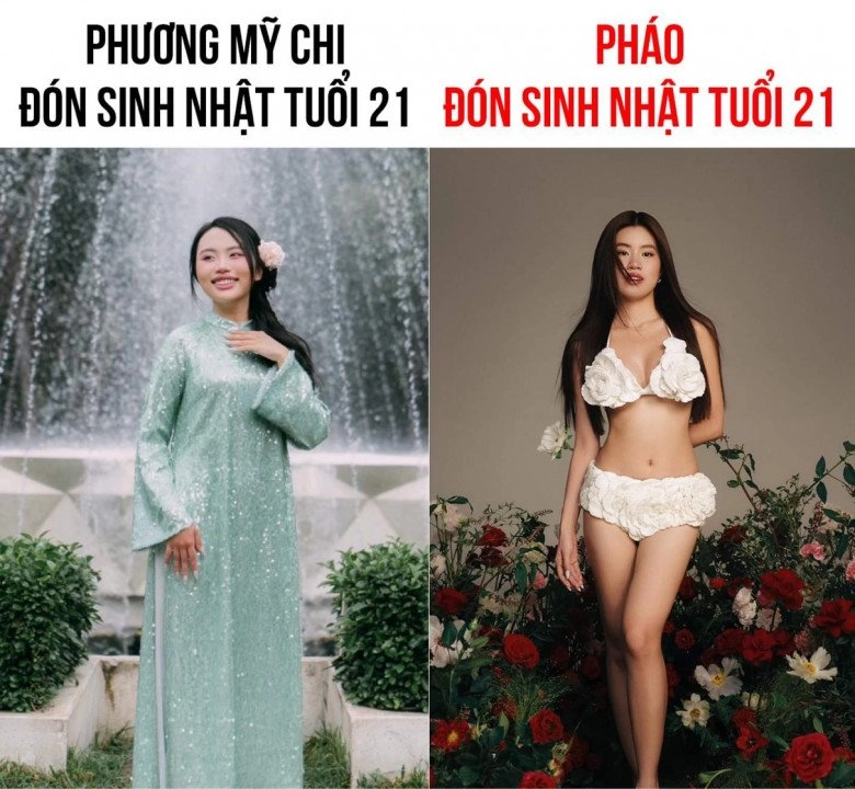 Gái xinh 2k3 cùng tuổi phương mỹ chi nhưng phong cách khác biệt nổi loạn khoe đường cong mừng tuổi mới