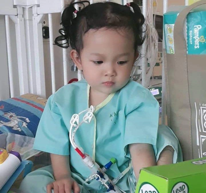 Hình ảnh xinh xắn của bé gái 2 tuổi mắc bệnh nặng phải ra nước ngoài cầu cứu bác sĩ