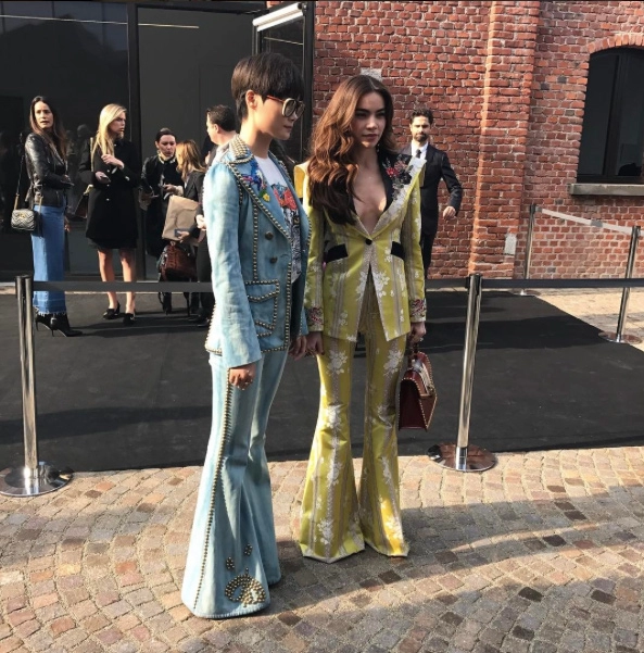 Hồ ngọc hà thả rông vòng 1 quyến rũ tột cùng tại milan fashion week