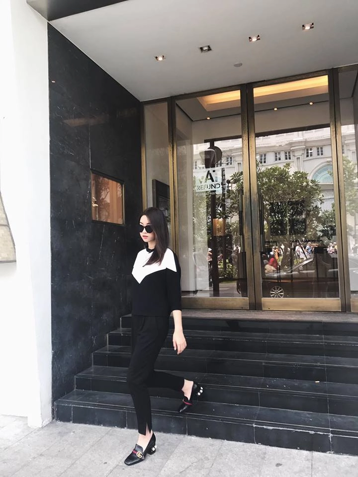 Hoa hậu đỗ mỹ linh đụng giày hiệu xa xỉ với loạt sao quốc tế