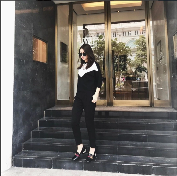 Hoa hậu đỗ mỹ linh đụng giày hiệu xa xỉ với loạt sao quốc tế