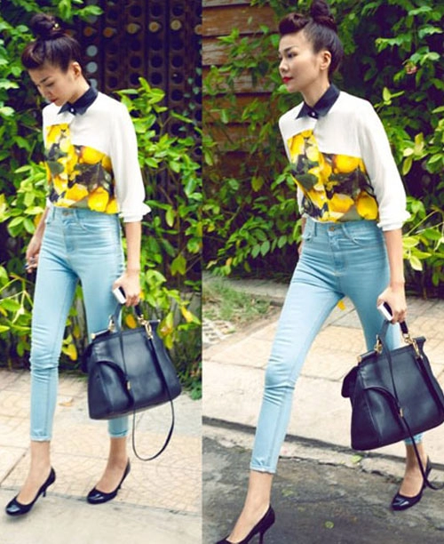 Học thanh hằng diện sơ mi trang nhã