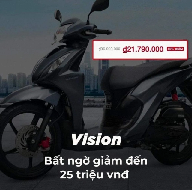 Honda vision có giá 21 triệu đồng