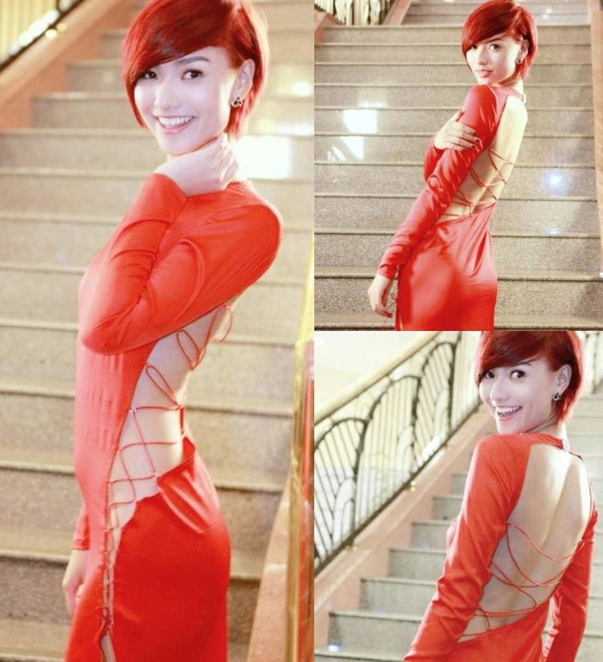 Hồng quế gây sốc vì mặc hở hang