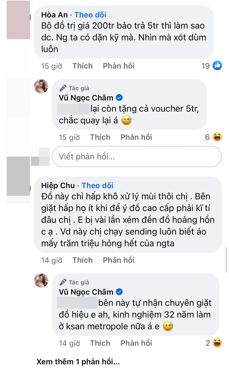 Hot mom hà thành bức xúc vì mang váy 200 triệu đi giặt hấp kết quả nhận về như hàng chợ