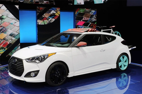  hyundai trình làng veloster mui mềm cuộn 