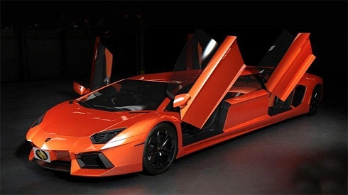  lamborghini aventador biến thành limousine 