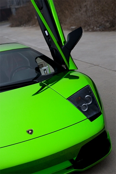  lamborghini murcielago màu xanh độc 