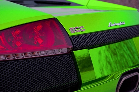  lamborghini murcielago màu xanh độc 