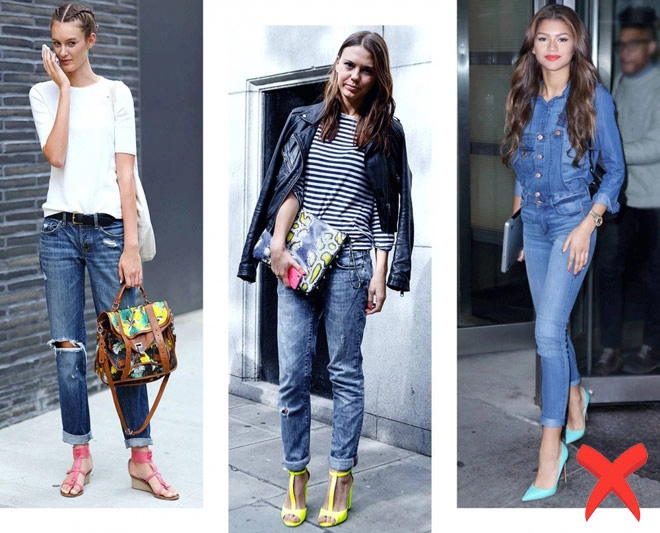 Mặc quần jeans chẳng thể đẹp vì chọn sai giày kết hợp