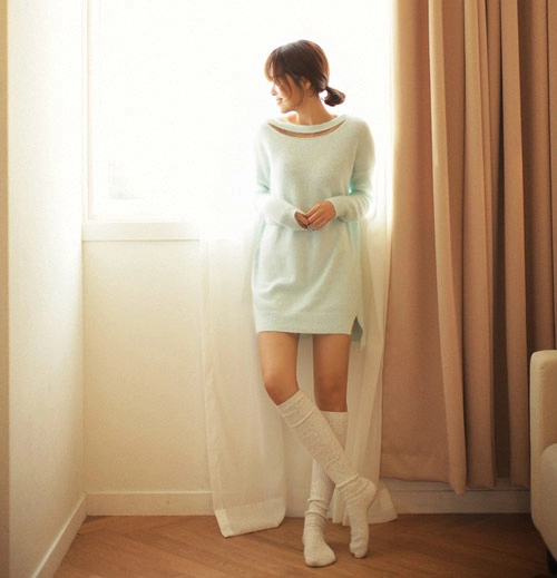 Mặc váy len thật dễ