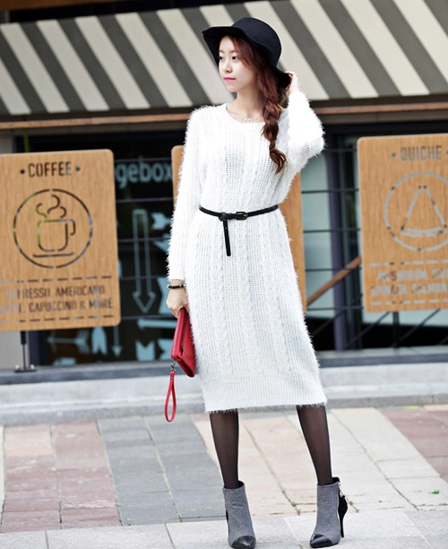 Mặc váy len thật dễ