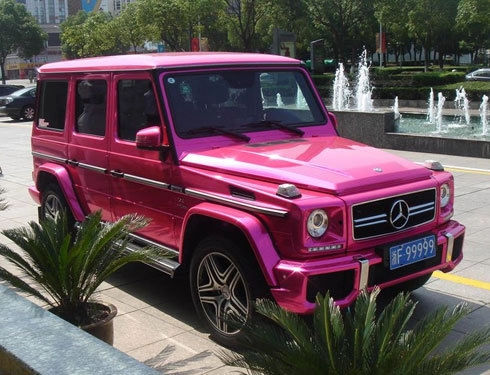  mercedes g55 amg màu hồng biển độc 