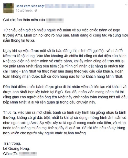 Minh nhật hai chiếc bánh giống nhau chỉ là sự hiểu lầm