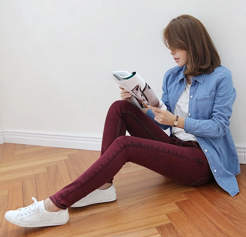 Mùa đông không lạnh với sơ mi jean